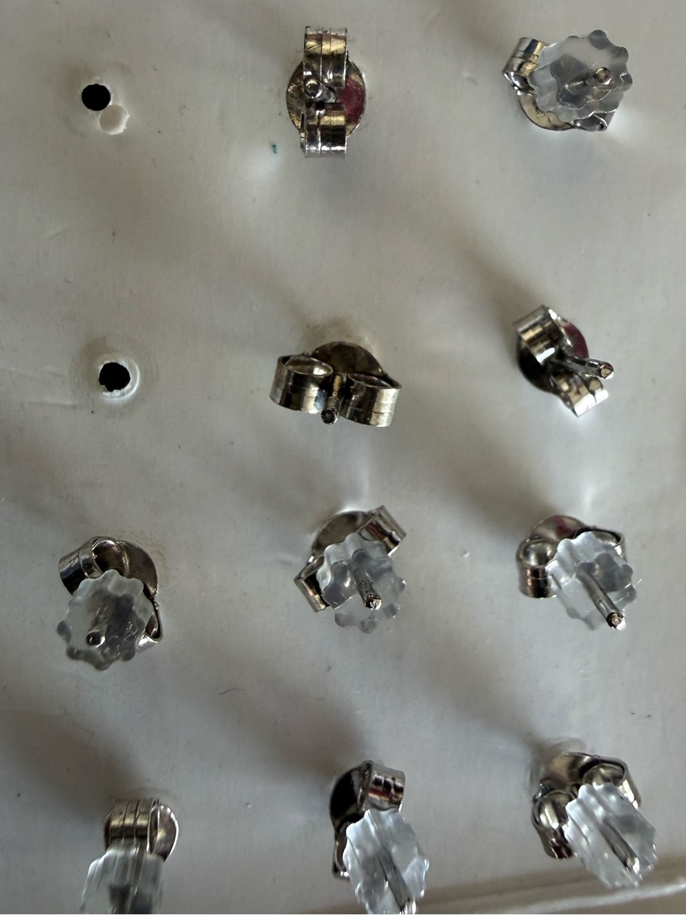 Clear Crystal Stud Earrings Set - Women's Jewelry - Picture 5 of 5